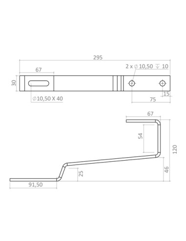 Set of 10 fixed bracket for plain tile solar photovoltaic fixing