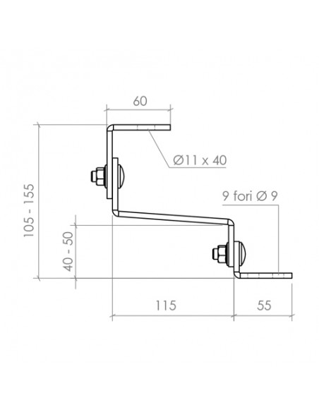Set of 10 mounting brackets Adjustable Photovoltaic Solar