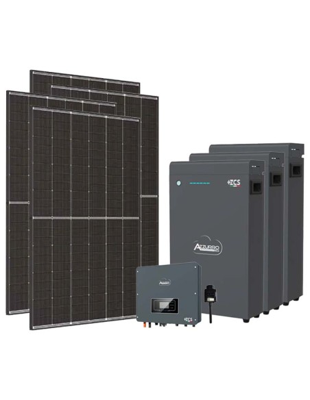 Kit fotovoltaico monofásico 4500W inversor Zucchetti 4kW litio ZSX5000 S 15.3kWh Kit fotovoltaico monofásico 4500W inversor Zucchetti 4kW litio ZSX5000 S 15.3kWh