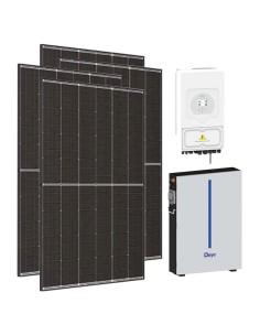 Kit fotovoltaico monofásico 6300W inversor Deye 6kW litio RW-M6 6.14kWh