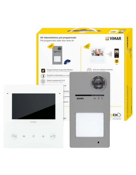 Kit de videoportero en color TAB 5S UP Wi-Fi de 2 hilos plus Vimar