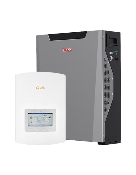 Sistema de acumulación monofásico inversor Solis 3.6kW litio Weco 5k3 XP 5.3kWh Sistema de acumulación monofásico inversor Solis 3.6kW litio Weco 5k3 XP 5.3kWh