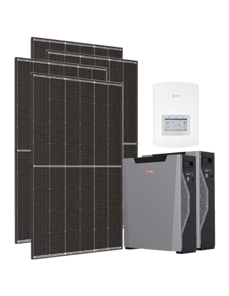 Kit photovoltaïque monophasé 4050W Solis 3.6kW lithium Weco 5k3 XP 10.7kWh Kit photovoltaïque monophasé 4050W Solis 3.6kW lithium Weco 5k3 XP 10.7kWh