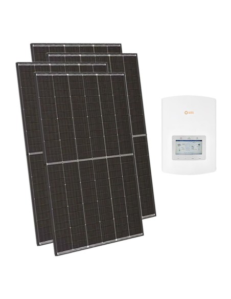 Single-phase photovoltaic kit 3600W Solis inverter 3kW designed for storage