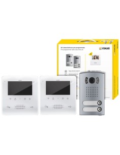 2-Wire Plus two-family hands-free color video intercom kit Vimar
