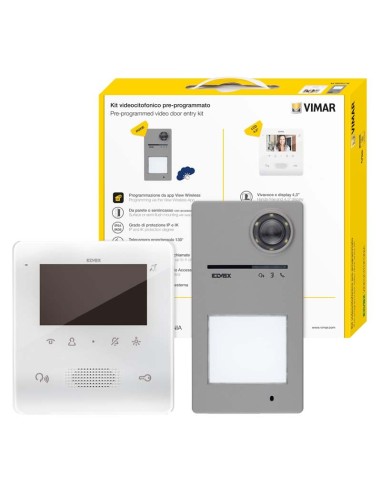 Kit visiophone couleur extensible TABFREE 2 Fils Plus Vimar