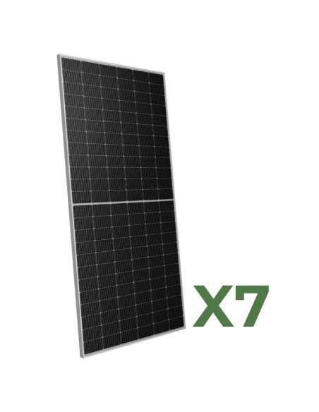Set 7 595W Gesamt 4165W bifaziale Photovoltaik-Solarmodul mono Peimar Halbzellen