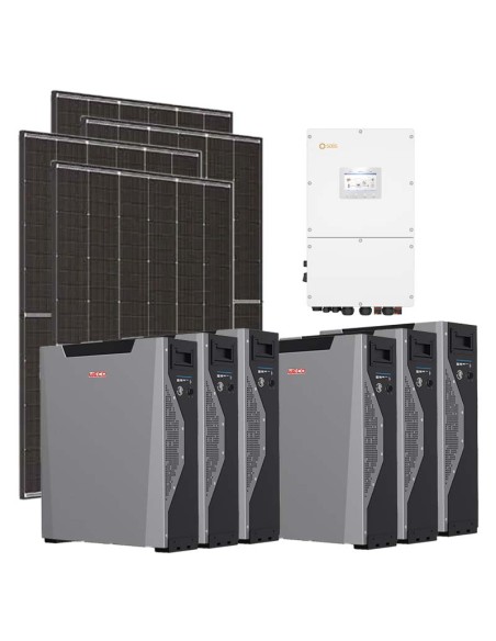 Dreiphasiges Photovoltaik-Kit 30150W Wechselrichter Solis 30kW Akku Weco 32.2kWh