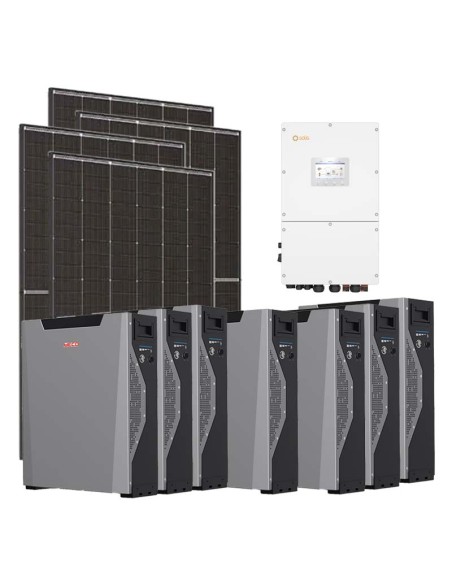Dreiphasiges Photovoltaik-Kit 30150W Wechselrichter Solis 30kW Akku Weco 37.5kWh