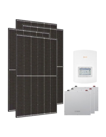 Serie Pro: vendita online Kit fotovoltaico monofase 4950W inverter 4.6kW Solis litio Dyness 15.36kWh
