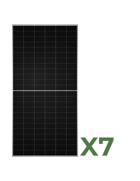 Set 7 Doppelseitiges Photovoltaik-Solarmodul 590W Gesamt 4130W mono TW Solar