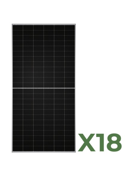 Set pannelli fotovoltaici: vendita online Set di 18 pannelli solari fotovoltaici bifacciali 590W tot. 10620W mono TW Solar