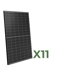 Set of 11 bifacial photovoltaic solar panels 450W total 4950W mono Peimar