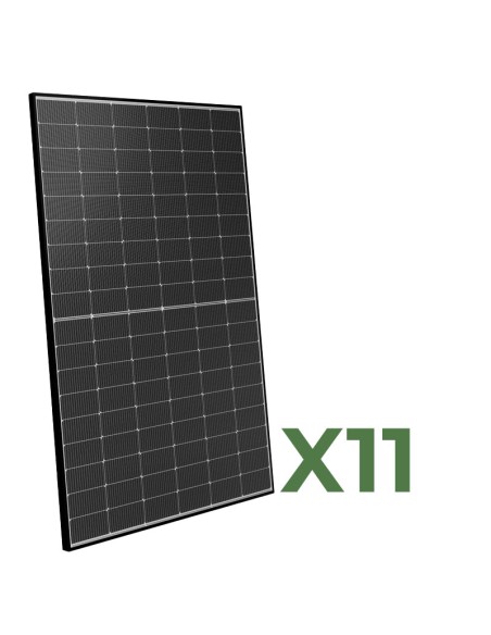 Set de 11 panneaux photovoltaïque double face 450W total 4950W mono Peimar