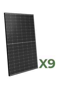 Set of 9 bifacial photovoltaic solar panels 450W total 4050W mono Peimar