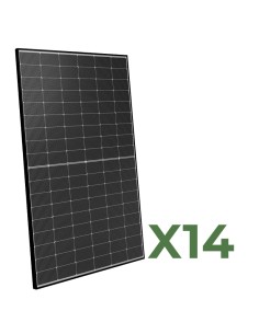 Set of 14 bifacial photovoltaic solar panels 450W total 6300W mono Peimar