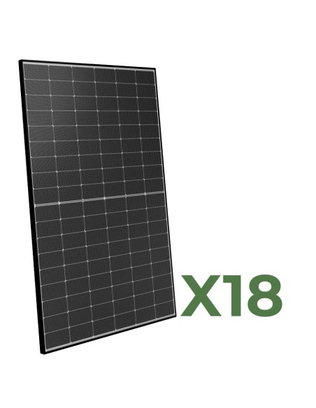 Set of 18 bifacial photovoltaic solar panels 450W total 8100W mono Peimar