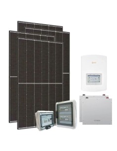 Einphasige Photovoltaik-Kit 3600W PLUS Inverter Solis 3.6kW Akku Dyness 10.24kWh