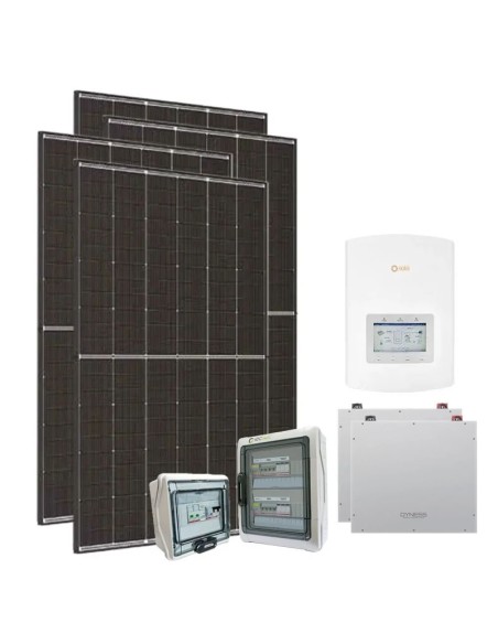 Einphasige Photovoltaik-Kit 4950W PLUS Inverter Solis 4.6kW Akku Dyness 10.24kWh