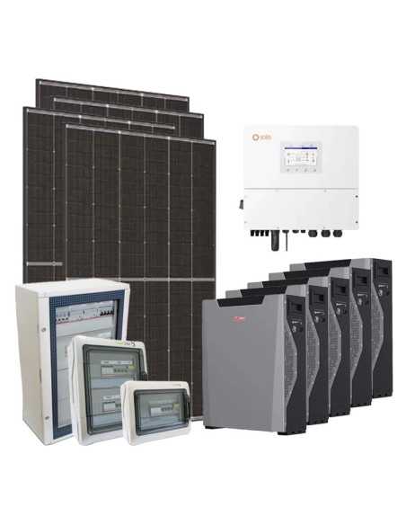 Kit photovoltaïque triphasé 20250W PLUS onduleur Solis 20kW cumul Weco 26.8kWh