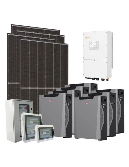 Kit fotovoltaico trifásico 30150W PLUS inversor Solis 30kW litio Weco 37.5kWh