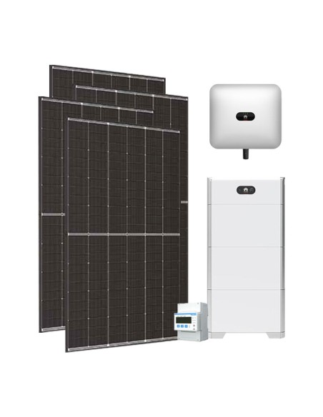 Kit fotovoltaico trifásico 10350W inversor Huawei 10kW litio LUNA2000 15kWh