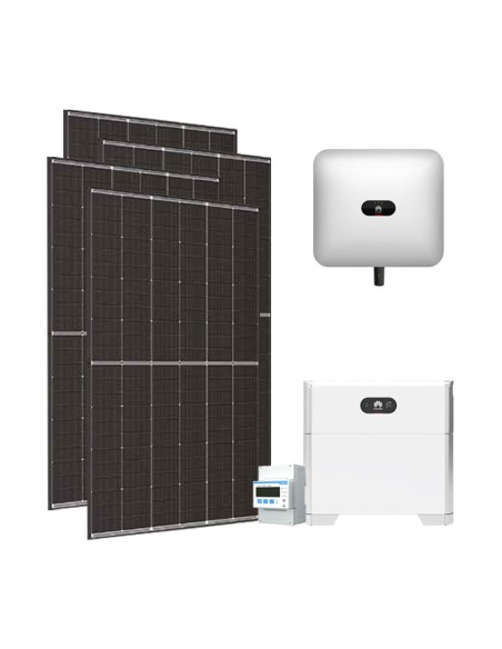 Kit photovoltaïque triphasé 10350W onduleur Huawei 10kW lithium LUNA2000 5kWh