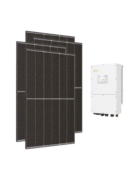 Kit fotovoltaico trifásico 30150W Inversor Solis 30kW para acumulación