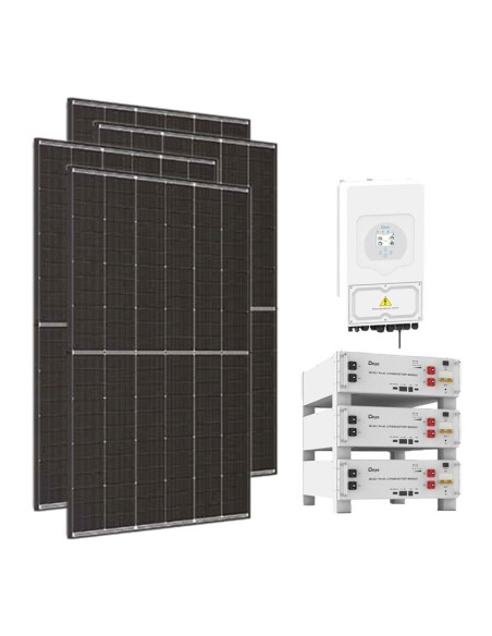 Serie Pro: vendita online Kit fotovoltaico monofase 6300W inverter Deye 6kW litio SE-G5.1 Pro-B 15.36kWh