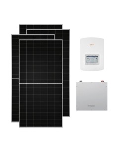 Einphasige Photovoltaik-Kit 4130W Wechselrichter Solis 3.6kW Akku Dyness 5.12kWh