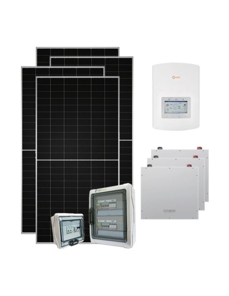 Kit photovoltaïque monophasé 4720W PLUS onduleur Solis 4.6kW Dyness 15.36kWh