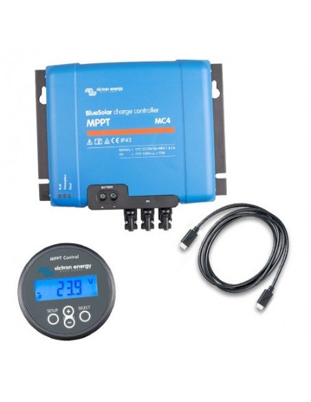 Set Regolatori di carica: vendita online Set Regolatore di Carica MPPT BlueSolar 150/60- 60A + Display MPPT Control