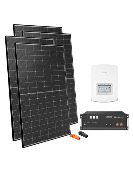 Kit fotovoltaico monofásico 3600W inversor Solis 3.6kW litio Pylontech 4.8kWh