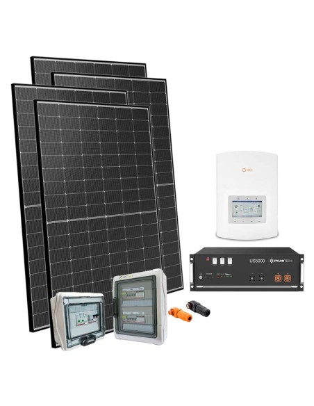Kit fotovoltaico monofásico 4500W PLUS Solis 4.6kW litio Pylontech 4.8kWh