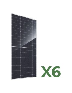 Set of 6 bifacial photovoltaic solar panels 600W tot. 3600W mono JA Solar