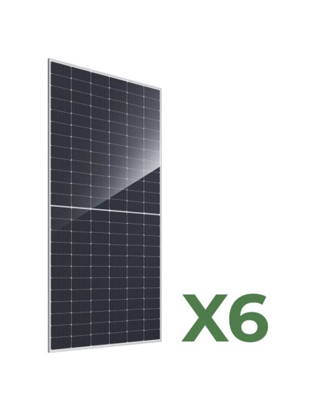 Set pannelli fotovoltaici: vendita online Set di 6 Pannelli solari fotovoltaici bifacciali 600W tot. 3600W mono JA Solar