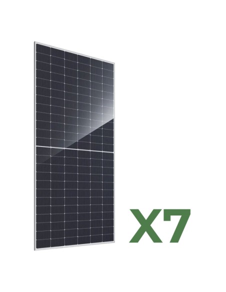 Set mit 7 doppelseitigen Photovoltaik-Solarmodulen 600W tot. 4200W mono JA Solar