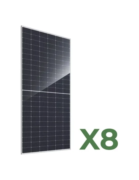 Set pannelli fotovoltaici: vendita online Set di 8 Pannelli solari fotovoltaici bifacciali 600W tot. 4800W mono JA Solar