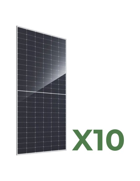 Set 10 panneaux solaires photovoltaïques biface 600W tot. 6000W mono JA Solar
