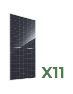 Set de 11 paneles solares fotovoltaicos bifacial 600W tot. 6600W mono JA Solar