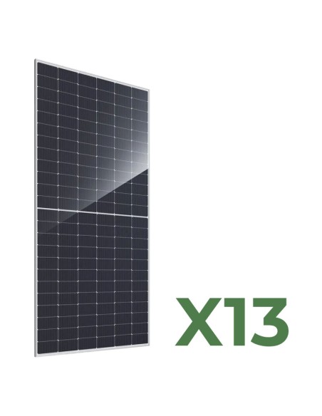 Set de 13 paneles solares fotovoltaicos bifacial 600W tot. 7800W mono JA Solar