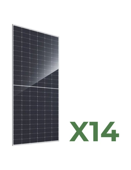 Set de 14 paneles solares fotovoltaicos bifacial 600W tot. 8400W mono JA Solar