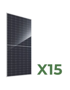 Set 15 panneaux solaires photovoltaïques biface 600W tot. 9000W mono JA Solar