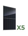 Set pannelli fotovoltaici: vendita online Set di 5 Pannelli solari fotovoltaici bifacciali 520W tot. 2600W mono JA Solar