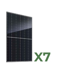 Set 7 panneaux solaires photovoltaïques biface 520W tot. 3640W mono JA Solar