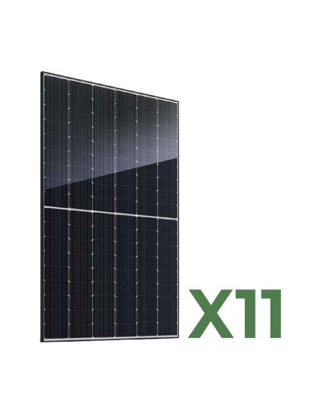 Set of 11 bifacial photovoltaic solar panels 520W tot. 5720W mono JA Solar