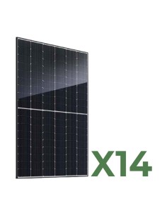 Set 14 panneaux solaires photovoltaïques biface 520W tot. 7280W mono JA Solar