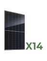 Set pannelli fotovoltaici: vendita online Set di 14 Pannelli solari fotovoltaici bifacciali 520W tot. 7280W mono JA Solar