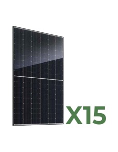 Set 15 panneaux solaires photovoltaïques biface 520W tot. 7800W mono JA Solar
