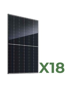 Set 18 panneaux solaires photovoltaïques biface 520W tot. 9360W mono JA Solar